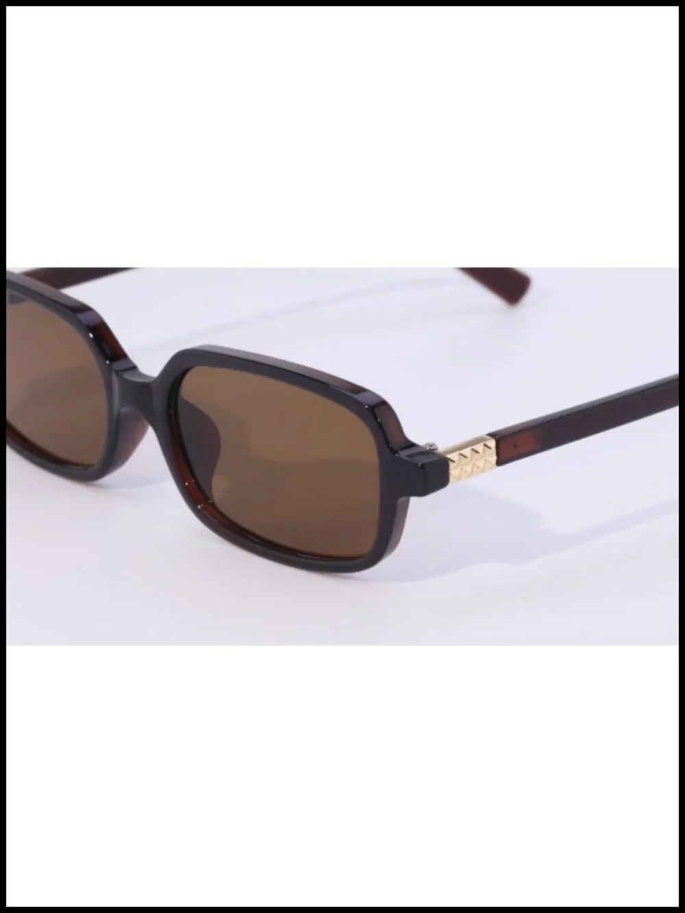 Small Rectangle Sunglasses Women Vintage Retro Thin Frame Y2K UV400